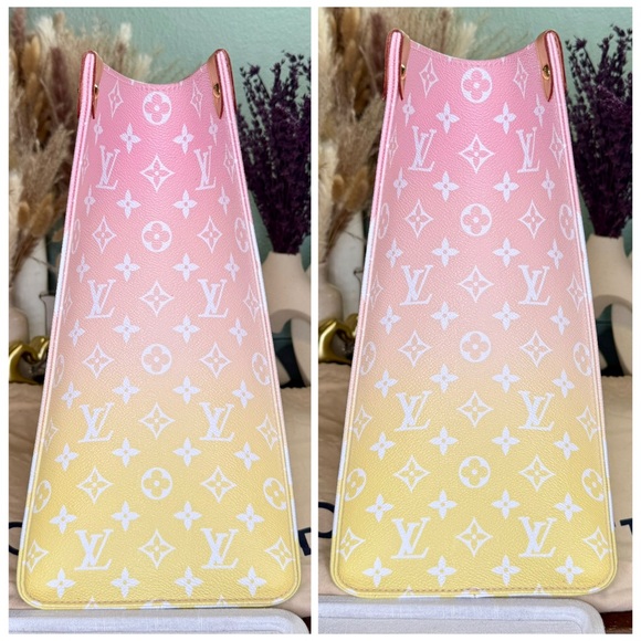 EUC Louis Vuitton Monogram Giant By The Pool OnTheGo GM Light Pink - Picture 6 of 10